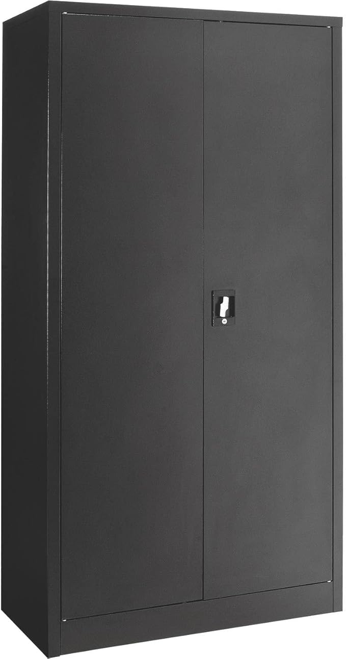 Global Industrial Janitorial Cabinet Assembled 36x18x72 Black - Image 3