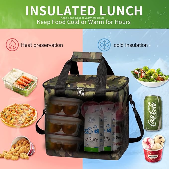 Iknoe Large Cooler Bag Collapsible 24 Can Insulated Bags Leakproof Lunch Cooler - Image 3