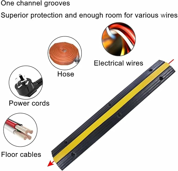 Rubber Cable Ramp Cord Cover Cable Protector Ramps Wire Hose Protective 1 - Image 4