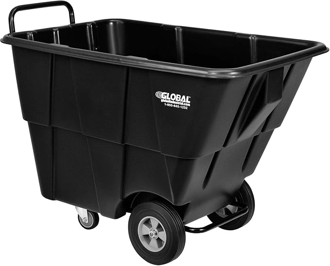 Global Industrial Standard Duty Plastic Tilt Truck 1/2 Cubic Yard Capacity 850 by GlobalIndustrial