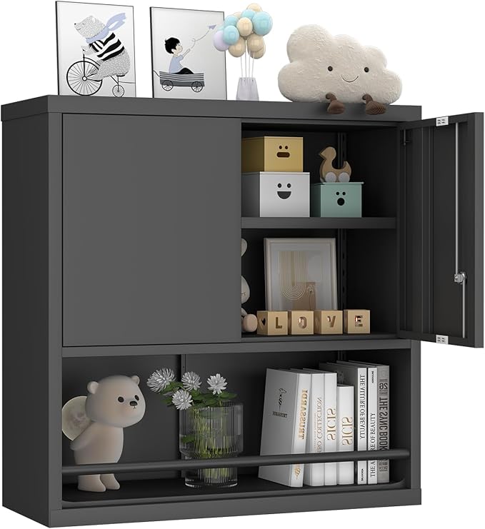 GREATMEET Garage Wall Cabinet, Metal Garage Storage Cabinets, Locking Utility - Image 8