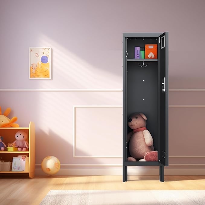 Metal Cabinet Home Office Storage, Lockable Steel Locker - Image 7