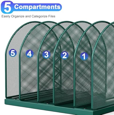 gianotter Desktop File Organizer with 5 Compartments - Image 5