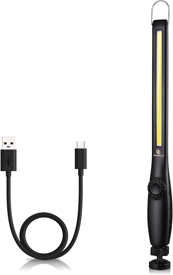 ORHOMELIFE Magnetic LED Work Light, 3300mAh Capacity, 4-Level Power Indicator by ORHOMELIFE