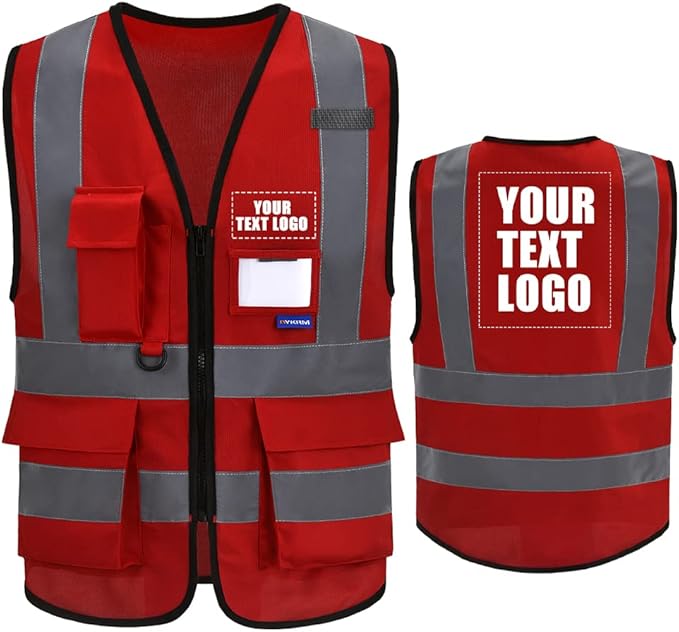 A-SAFETY High Visibility Reflective Safety Vest Customize Logo by A-SAFETY