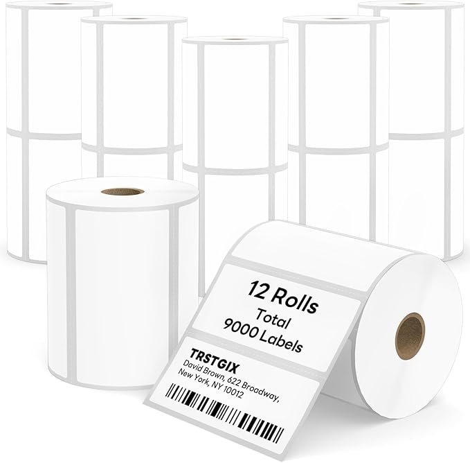 4" x 2" Direct Thermal Labels, Strong Adhesive Barcode & Return Address by Unknown