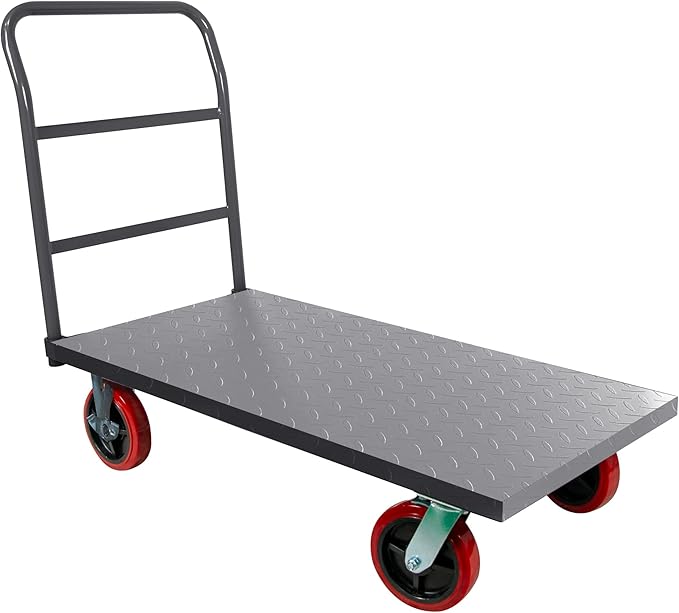 5Seconds Flatbed Platform Cart Industrial Dolly Heavy Duty 48” x 24” Platform by 5Seconds