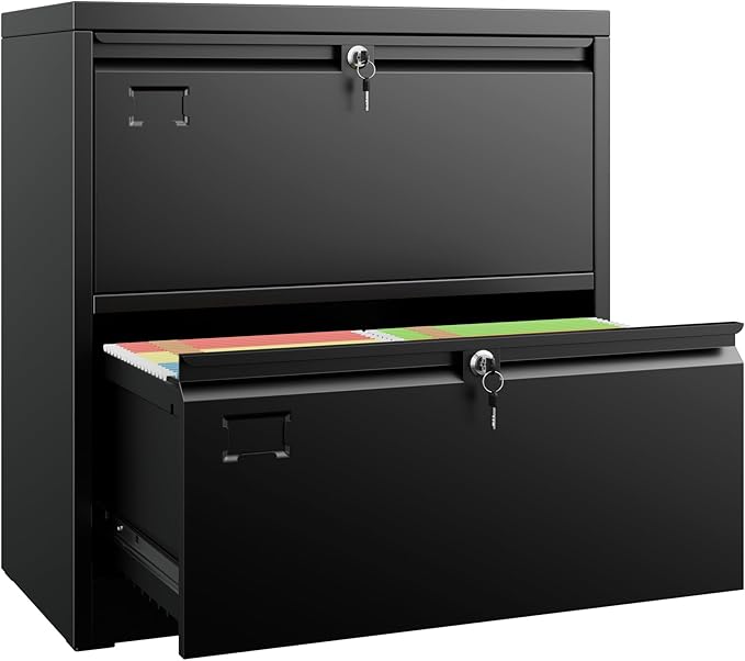 SUXXAN 2 Drawer File Cabinet, Lateral Filing Cabinet by SUXXANFurniture