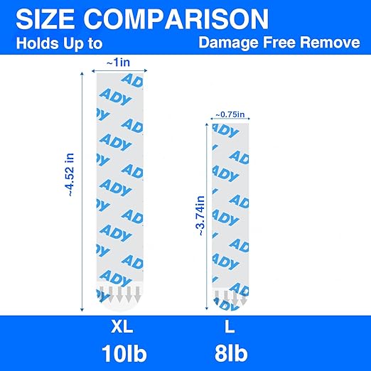 ADY Removable Double Sided Tape Heavy Duty 40 Pack, Refill Adhesive Strips - Image 2