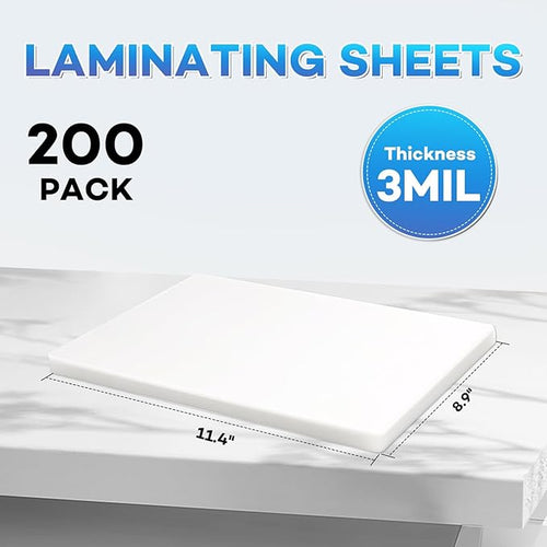 200 Pack Laminating Sheets, 3 mil, 8.9" x 11.4" Thermal Laminating Pouches - Image 2