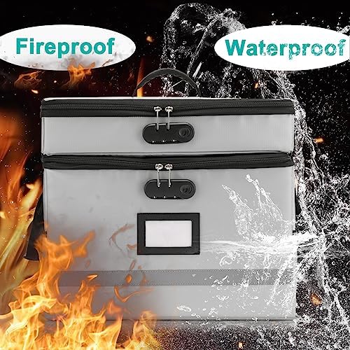 EXLIFBAG Fireproof File Organizer with Lock, 2 Layer - Image 6