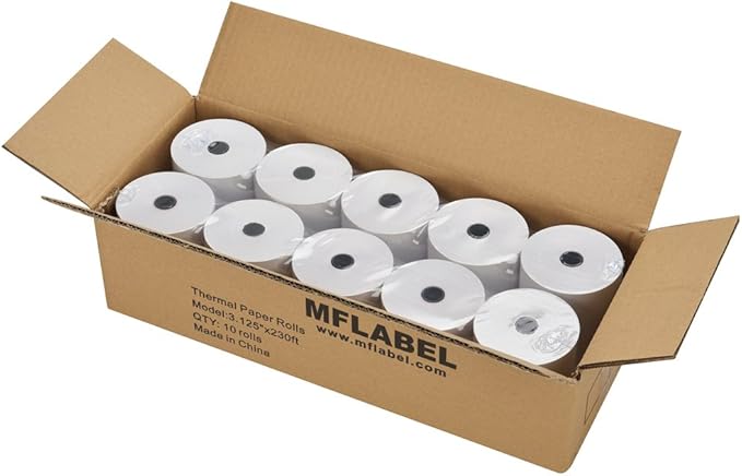 MFLABEL 3-1/8" Thermal Paper Rolls by MFLABEL