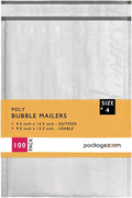 9.5x14.5 inches Poly Bubble Mailer Self Seal Shipping Envelopes 2.5 Mil 100 Pack by packagezoom