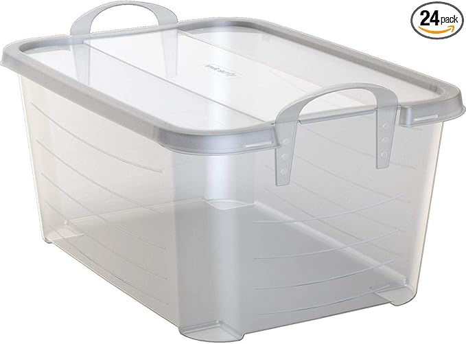 Life Story 24 Pack Light Duty Stackable Storage Bin, 55 Quart Home Organizer by LifeStory