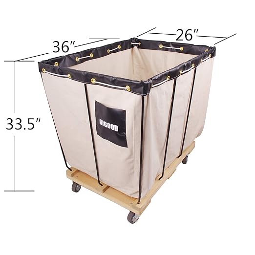 Canvas Basket Bulk Truck, Service Carts 12 Bushel Knock Down Truck, 15.0 cu. ft - Image 2