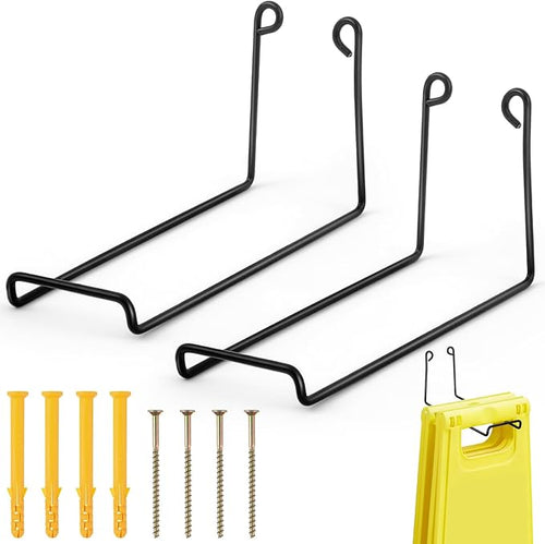 2 Pack Caution Wet Floor Safety Sign Hanger, Wall Mount Sign Hangers by Unknown