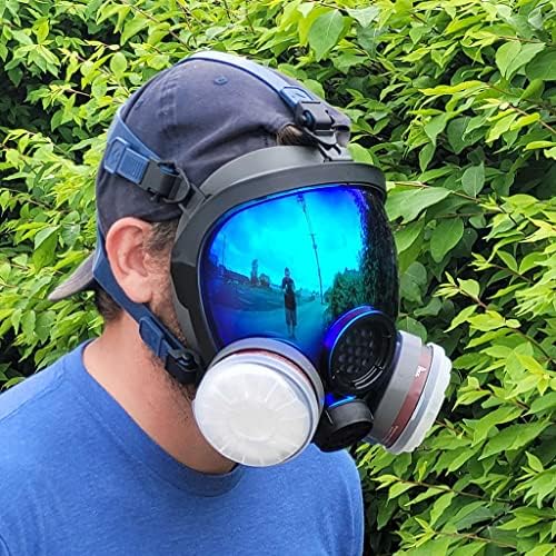 Parcil Distribution Full Face Respirator Mask - Air Purifying, Organic Vapor & Particulate - Industrial Use - CE Tested - Image 2
