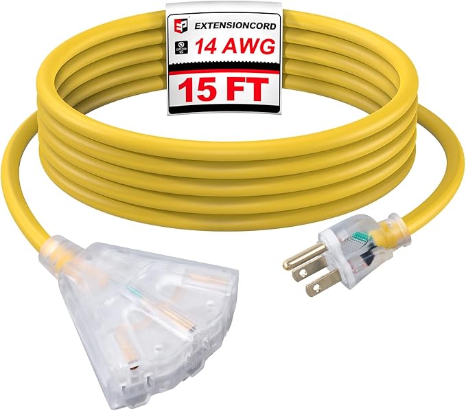 EP 15 Ft Lighted Outdoor Extension Cord by ENERGYPRO