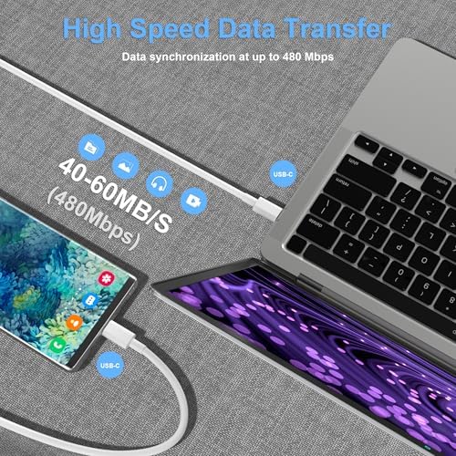 2Pack for Apple USB C to USB C Charging Cable 3ft 240W,Type C to TypeC Cord - Image 3