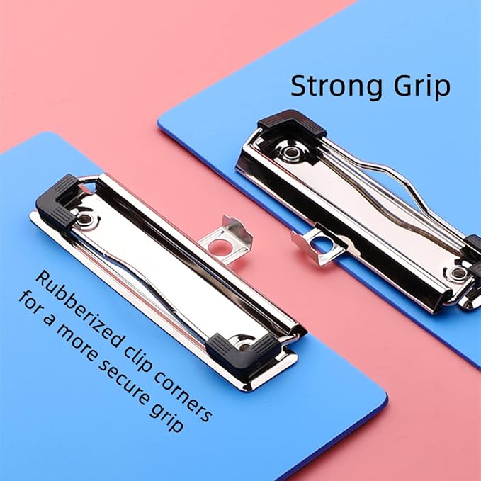Plastic Clipboards, 6 Packs A4 Size Clip Boards, Paper Clips, Nursing Clipboard - Image 5