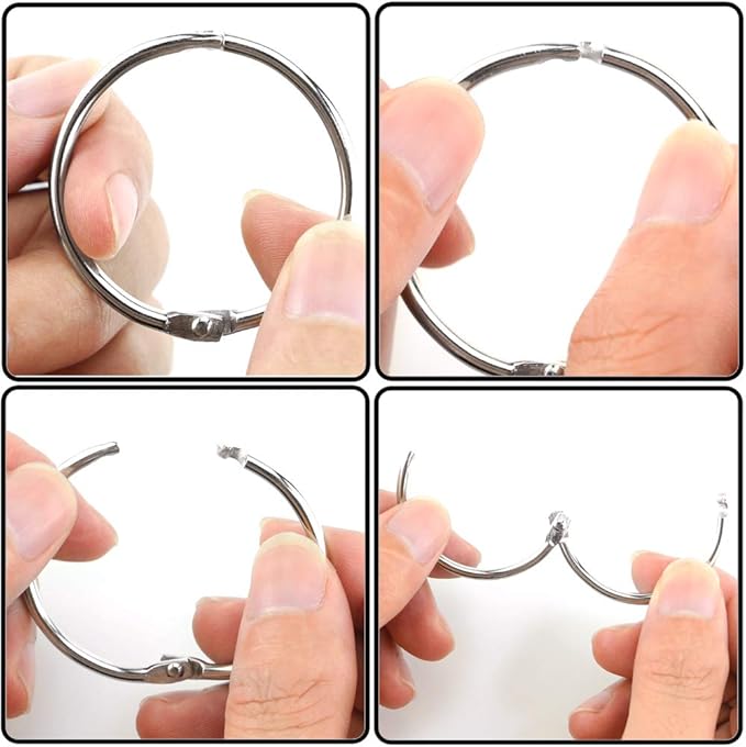 30 Pcs Book Rings 1.5 inch Nickel Plated Steel Binder Circles - Image 3