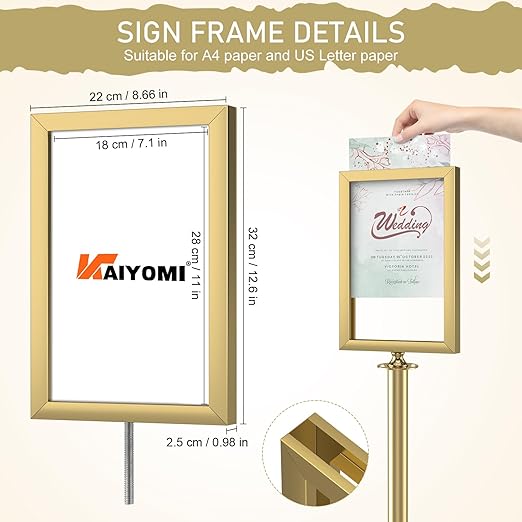 kaiyomi 8Pcs Stanchions Posts Velvet Ropes - Image 5