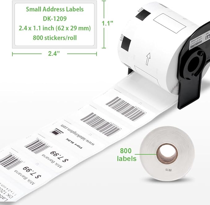 Replace for Brother DK-1209 White Label for Small Address/Barcode Labels - Image 2