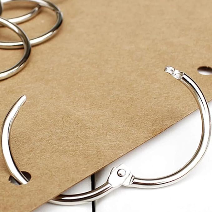 OWLKELA 2 Inch 15 Pack Loose Leaf Binder Rings, Keychain Key Ring - Image 7