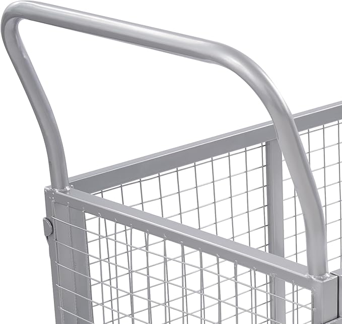 Platform Truck Cart with Cage, 440.92Lbs Capacity Grocery Dolly Heavy Duty Cart - Image 6