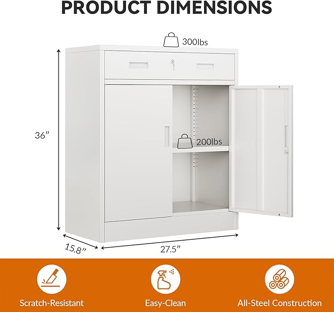 BESFUR Metal Storage Cabinet - Image 3