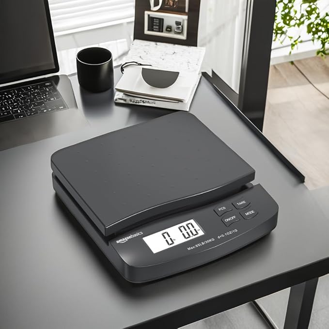 Amazon Basics Digital Postal Scale, AC Adapter, 65 lb Capacity, 0.1 oz - Image 7