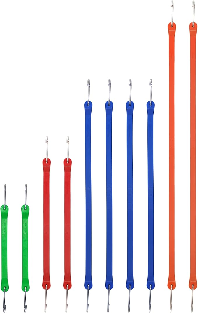 Rubber Bungee Cords with S Hooks, Heavy Duty Bungee Straps, 100% EPDM Rubber by AMAZING+STRAPS