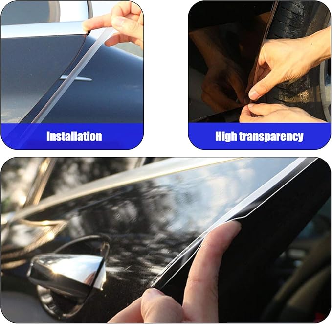 MYFAMIREA Car Door Transparent Seal Strip Door Edge Cover Guard Strips Entry - Image 6