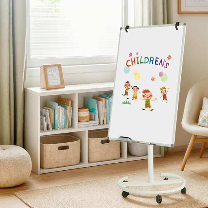 Mobile Dry Erase Board – 40x28 inches Height Adjustable Magnetic Portable - Image 5