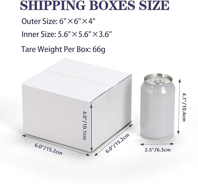25 Pack Shipping Boxes 6x6x4 Inches, Small Business - Image 3