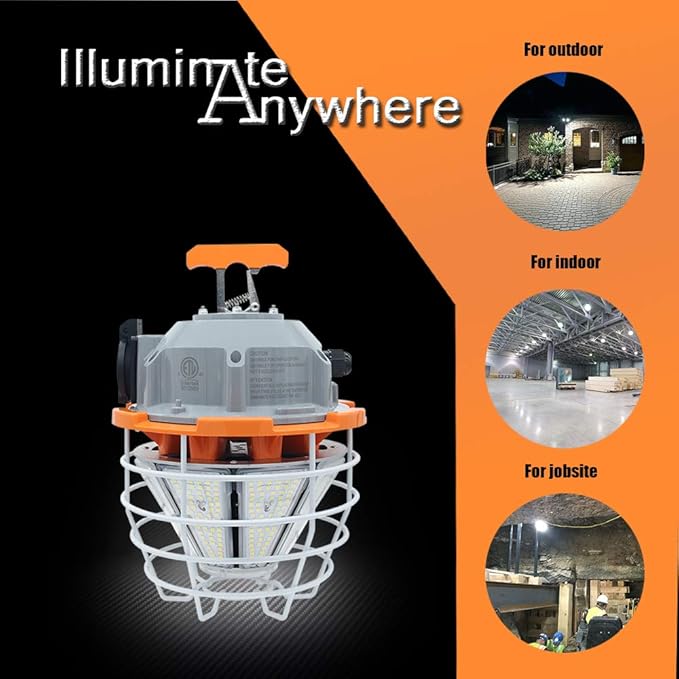 NS 150 Watts LED Temporary Work Light Fixture Daylight White 5000K 25000lm - Image 7