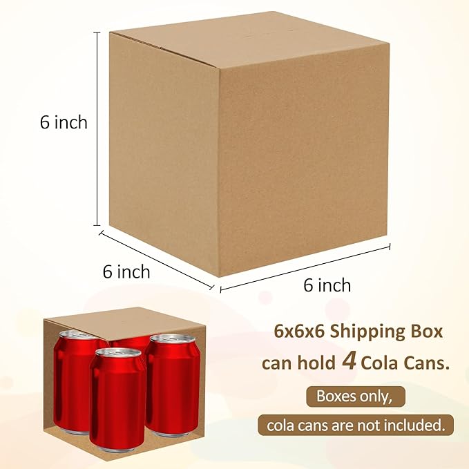 Eupako 6x6x6-Small-Shipping-Boxes-30-Pack-Brown-Corrugated-Box-Mailers - Image 2