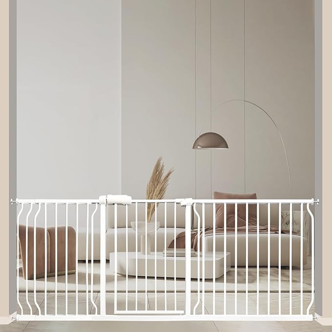 Extra Wide 76.4-81 Inch Large Baby Gates by SmartDesignBigProtection