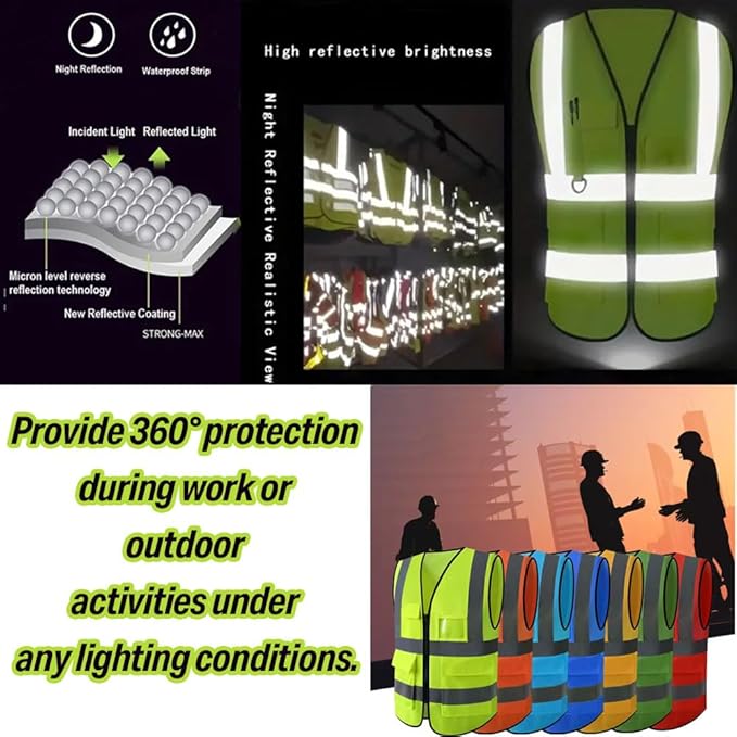 High Visibility Safety Reflective Vest - Image 6