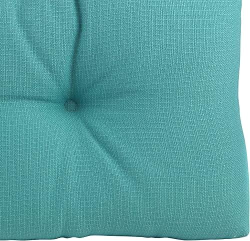 Klear Vu The Gripper Non-Slip Tufted Bench Cushion for Indoor Furniture, Assembled in USA, Entryway Storage, Bay Window, Corner Nook or Piano Seat, 43 Inches, Solid Teal - Image 4