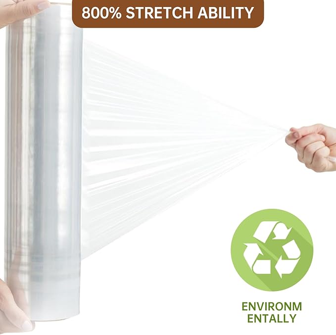 Stretch Wrap Roll 20" x 1, 80 Gauge – Clear Plastic Wrap - Image 3