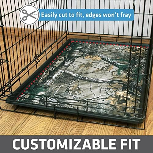 Drymate Dog Crate Mat Liner, Absorbs Urine, Waterproof, Non-Slip, Washable Puppy Pee Pad for Kennel Training - Use Under Pet Cage to Protect Floors, Thin Cut to Fit Design (USA Made) (RTree)(23"x36") - Image 4
