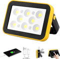 Rechargeable Flood Light with Tripod Hole, Portable COB Work Light Battery by AUMIO