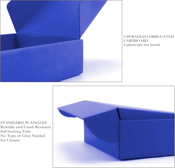 15 Pcs Royal Blue Cardboard Boxes Shipping Boxes, Recyclable Colored Corrugated - Image 4