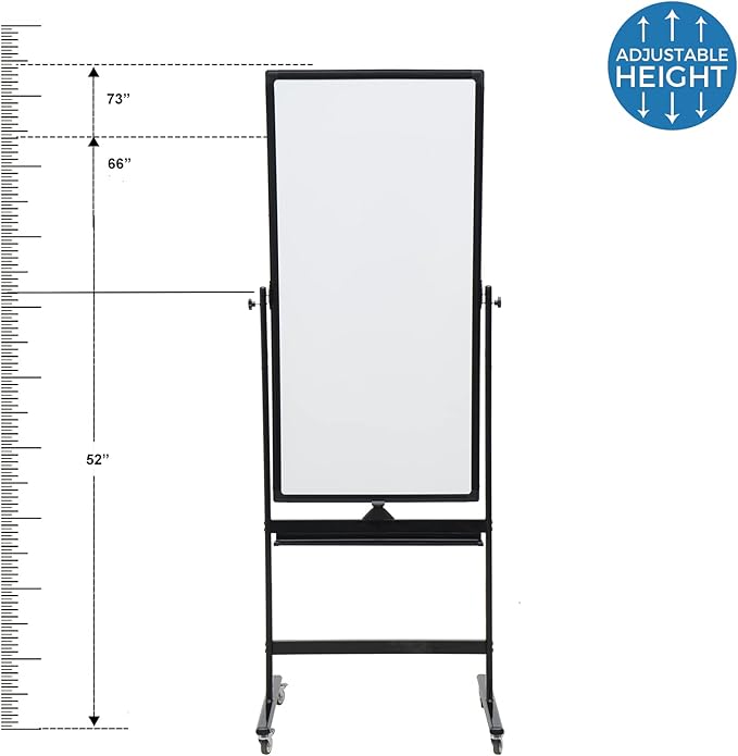 48" x 24" Magnetic Mobile Whiteboard - Image 4
