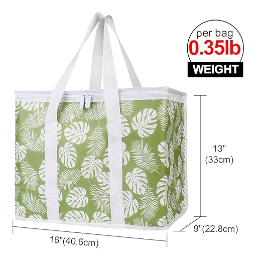 Bodaon 3-Pack Insulated Reusable Grocery Shopping Bags, X-Large Picnic Cooler - Image 2