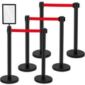 Therwen 6 Pack Heavy Duty Crowd Control Stanchions 9.8 ft Stainless Steel by Therwen