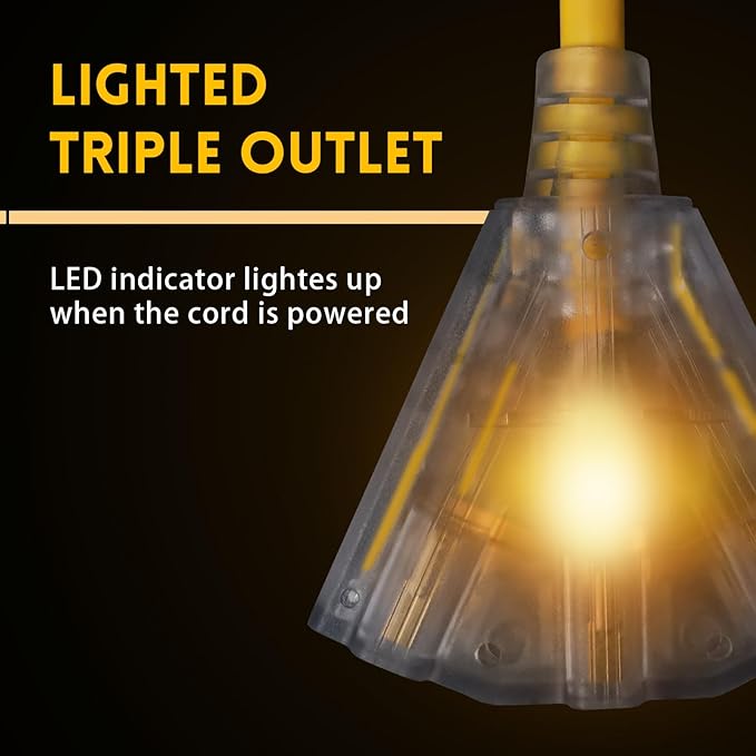 EP 50 Ft Lighted Outdoor Extension Cord - Image 3