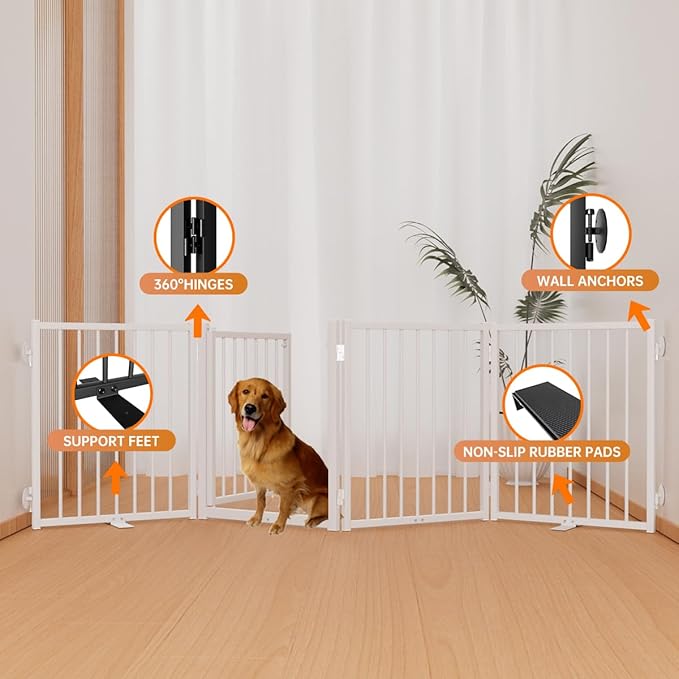 Full Metal Freestanding Dog Gate - Image 5