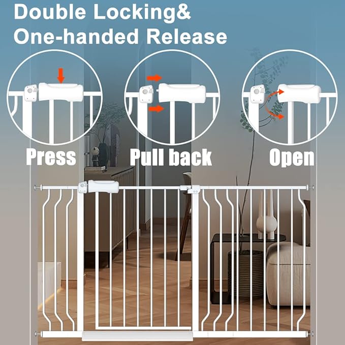 Extra Wide Baby Gate 34-38.5 Inch Wide - Image 3